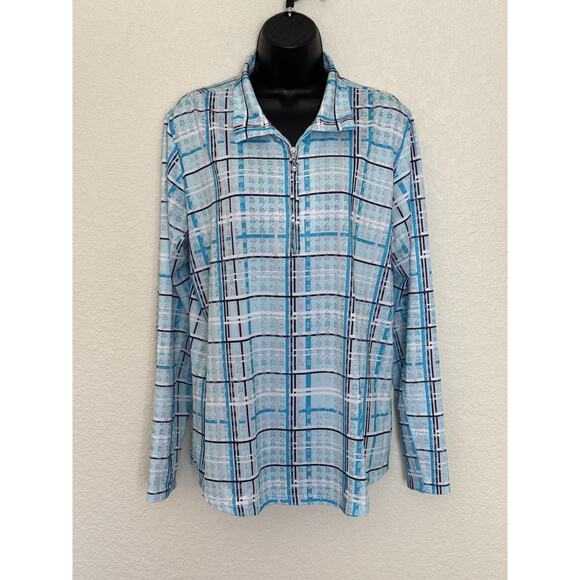 San Soleil UPF Golf Top 1/4 Zip Long Sleeve Pickleball Tennis Outdoor, XL - Picture 1 of 12